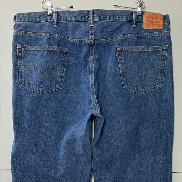 Levis Relaxed Straight 550 Baggy Jeans Stonewash Cotton 47x30* (48x32) Big&Tall - Picture 3 of 16